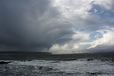 Funnel Cloud/Possible Waterspout, Co. Antrim Coast - Oct 18th 2011